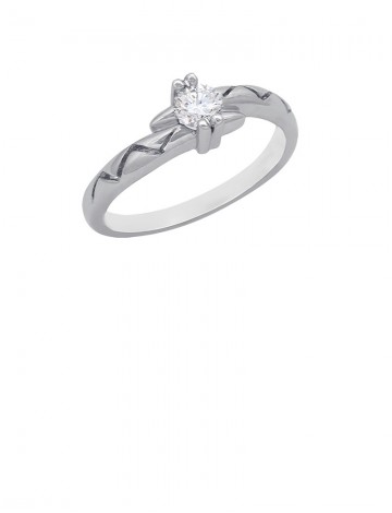 0.26ct Diamond 18K Gold Solitaire Ring