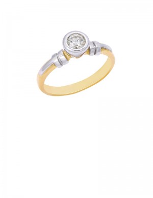 0.34ct Diamond 18K Gold Solitaire Ring