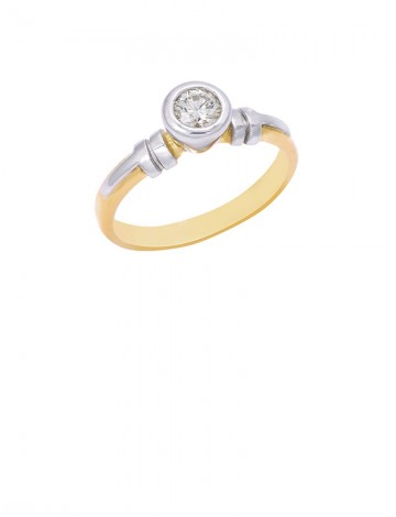 0.34ct Diamond 18K Gold Solitaire Ring