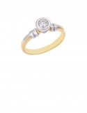 0.34ct Diamond 18K Gold Solitaire Ring