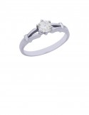 0.36ct Diamond 18K Gold Solitaire Ring