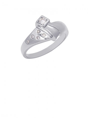 0.13ct 18K Gold Diamond Ring