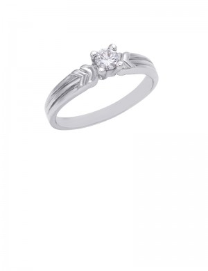 0.24ct Diamond 18K Gold Solitaire Ring