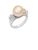 11mm South Sea Pearl in 18K Gold Diamond Ring