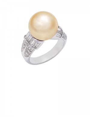 12.5mm South Sea Pearl in 18K Gold Ring