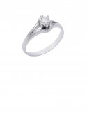 0.26ct Diamond 18K Gold Solitaire Ring