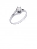 0.26ct Diamond 18K White Gold Solitaire Ring