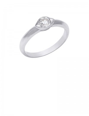 0.25ct Diamond 18K Gold Solitaire Ring