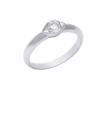 0.25ct Diamond 18K Gold Solitaire Ring