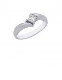 0.31ct Diamond 18K Gold Solitaire Ring