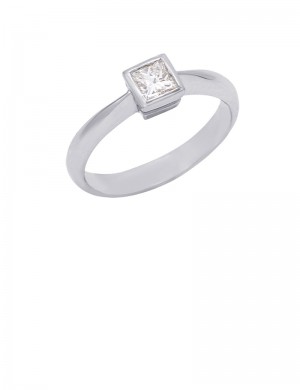 0.29ct Diamond 18K Gold Solitaire Ring