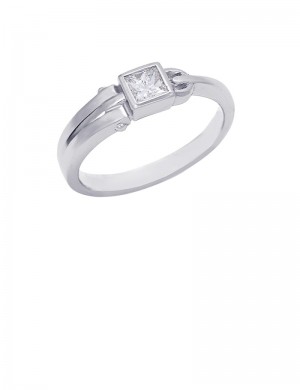0.30ct Diamond 18K Gold Solitaire Ring