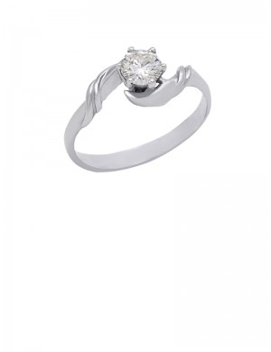 0.37ct Diamond 18K Gold Solitaire Ring