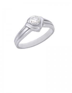 0.24ct Diamond 18K Gold Solitaire Ring