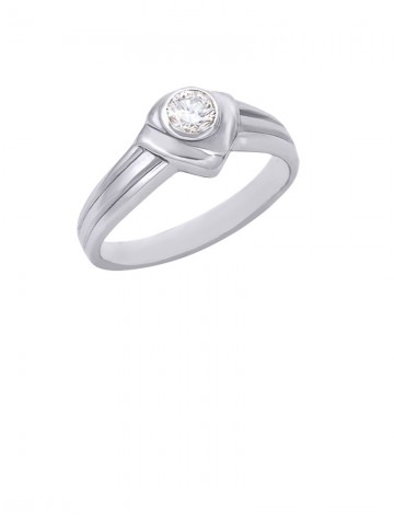 0.24ct Diamond 18K Gold Solitaire Ring