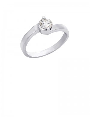 0.34ct Diamond 18K Gold Solitaire Ring