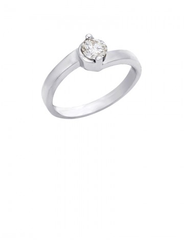 0.34ct Diamond 18K Gold Solitaire Ring