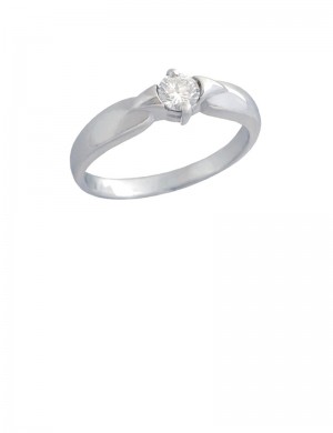 0.28ct Diamond 18K Gold Solitaire Ring