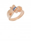 0.11ct Blue Sapphire 18K Gold Ring