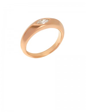 0.34ct Marquise Shaped Diamond 18K Gold Ring