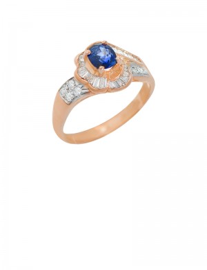 0.73ct Blue Sapphire 18K Gold Ring