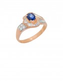 0.73ct Blue Sapphire 18K Gold Ring