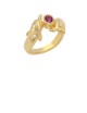 0.29ct Ruby 18K Gold Diamond Ring