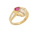 0.40ct Ruby 18K Gold Diamond Ring