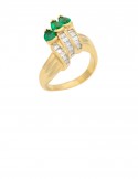 0.79ct Emerald 18K Gold Diamond Ring