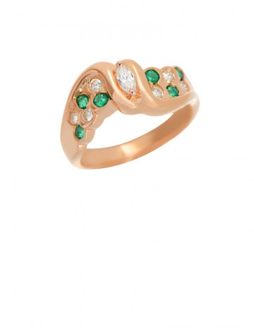 0.28ct Emerald 18K Gold Ring