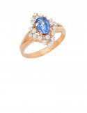 1.09ct Blue Sapphire 18K Gold Ring