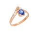 0.61ct Blue Sapphire 18K Gold Ring
