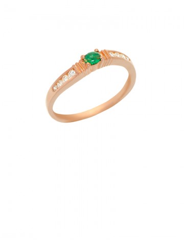 0.20ct Emerald 18K Gold Ring