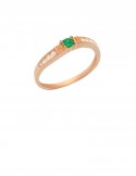 0.20ct Emerald 18K Gold Ring
