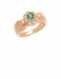 0.21ct Emerald 18K Gold Ring