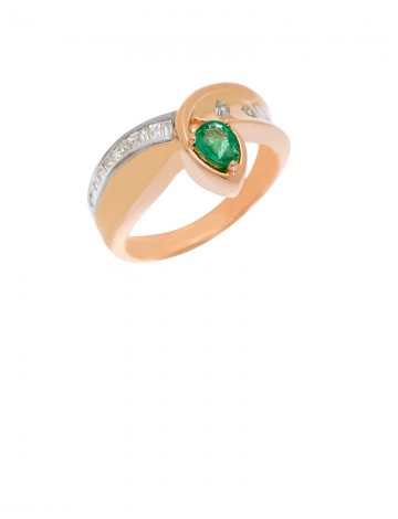 0.30ct Emerald 18K Gold Ring