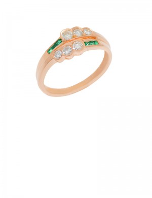 0.14ct Emerald 18K Gold Ring