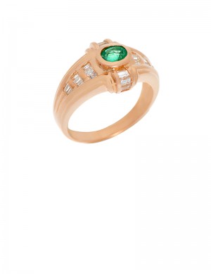 0.50ct Emerald 18K Gold Ring