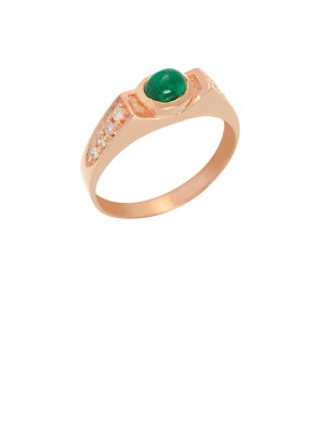 0.45ct Emerald Diamond 18K Gold Ring