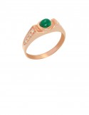 0.45ct Emerald Diamond 18K Gold Ring