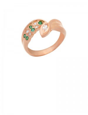 Emerald Diamond 18K Gold Ring