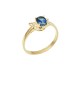 0.71ct Blue Sapphire and Diamond 18K Yellow Gold Ring