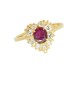 Ruby and Diamond 18K Yellow Gold Ring