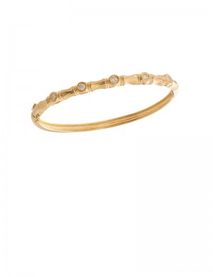 0.24ct Diamond 18K Gold Bangle