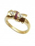 Ruby Diamond 18K Gold Ring