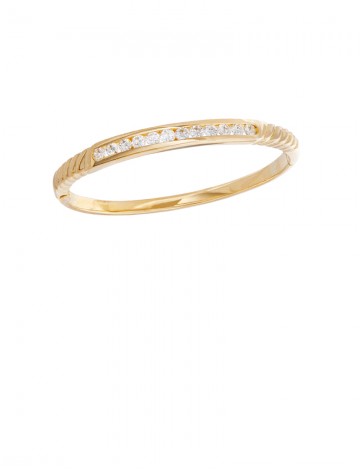 1.36ct Diamond 18K Gold Bangle