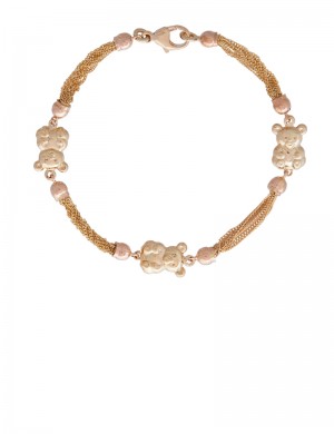 8.20gram 18K Italian Rose & Yellow Gold Bracelet