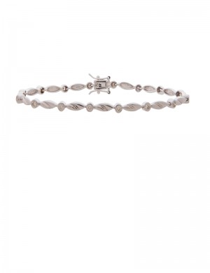 0.38ct Diamond 18K White Gold Braclet