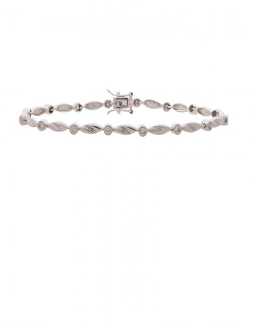 0.38ct Diamond 18K White Gold Braclet