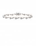 0.35ct Diamond 18K White Gold Link Braclet